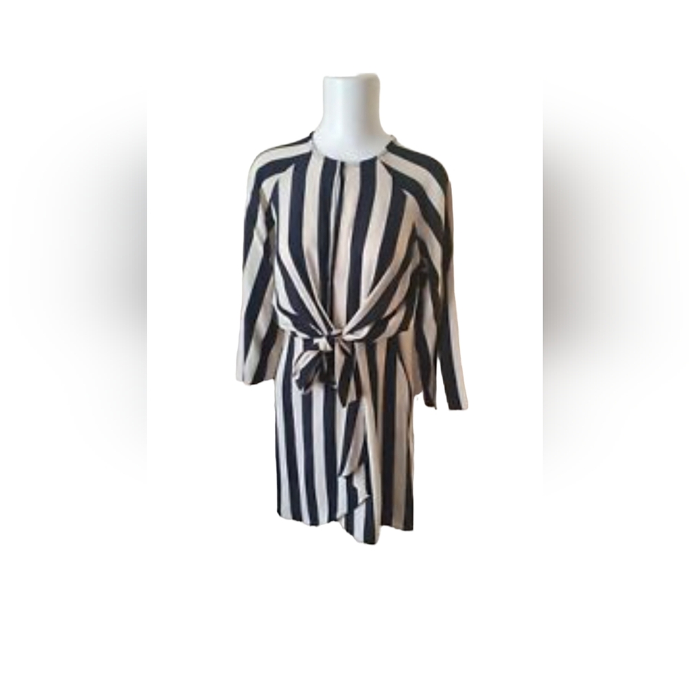 Topshop Stripped Knot Front Dress
